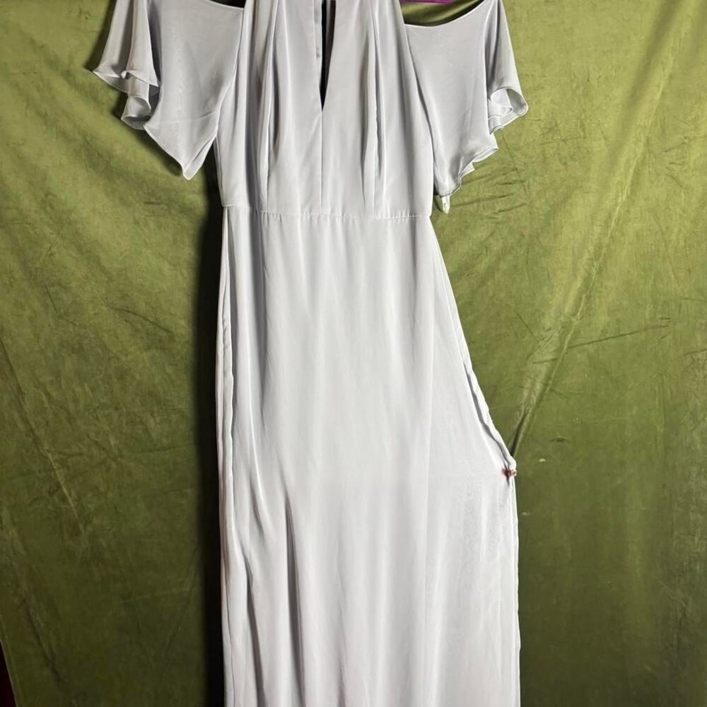 Women's White and Blue Dress
